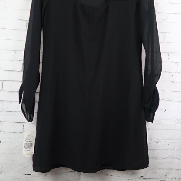SPEECHLESS BLACK LONG SLEEVE ROUND NECK SHIFT DRESS SIZE SMALL NWT - Picture 11 of 12